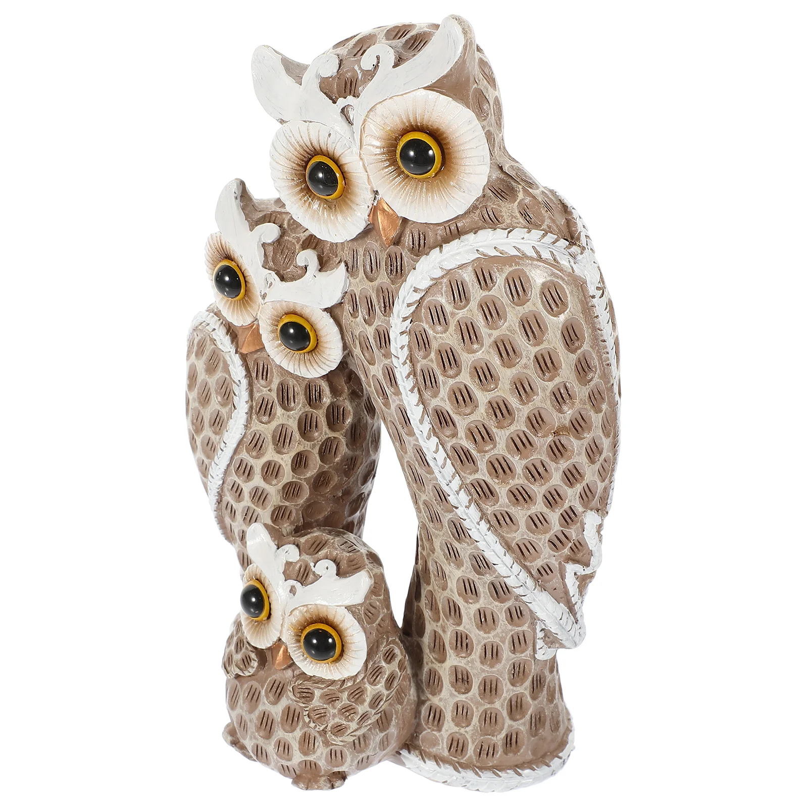 

Owl Statue Resin Small Adorable Garden Decor Christmas Festival Ornament Realistic Garden Owl Decoration Kitten Statue Decor