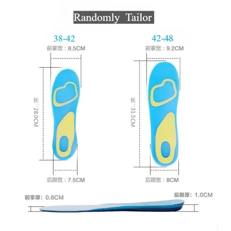 ジェルシリコン矯正インソール - スポーツや日常靴用の衝撃吸収アーチサポート、クッション性のあるフットケアソールパッド
