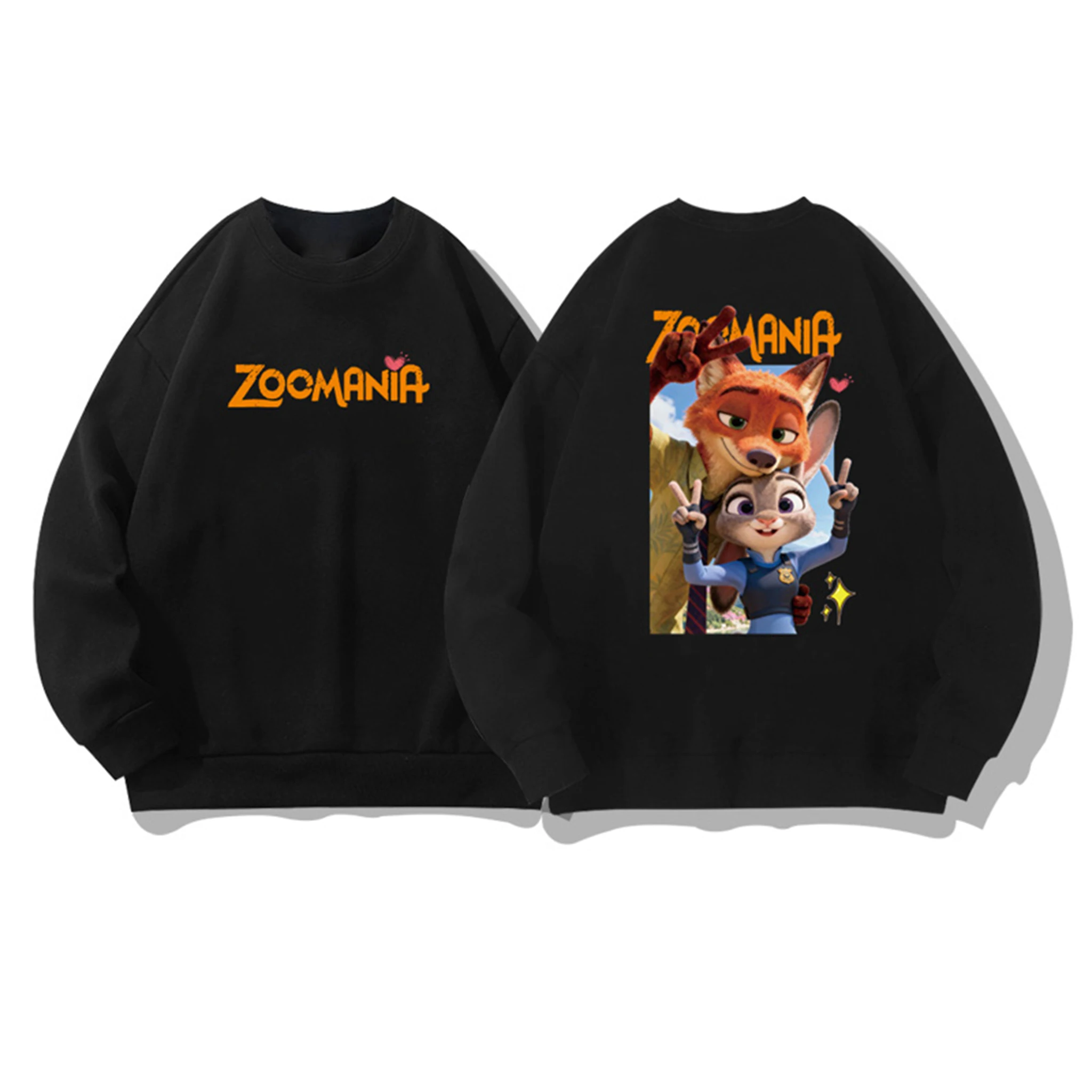 مجموعات متطابقة للعائلة Zootopia 2 Judy Nick بلوزات مطبوعة بطابع جودي نيك، بلوفرات قطنية للزوجين والطفل الوالدين لفصل الشتاء