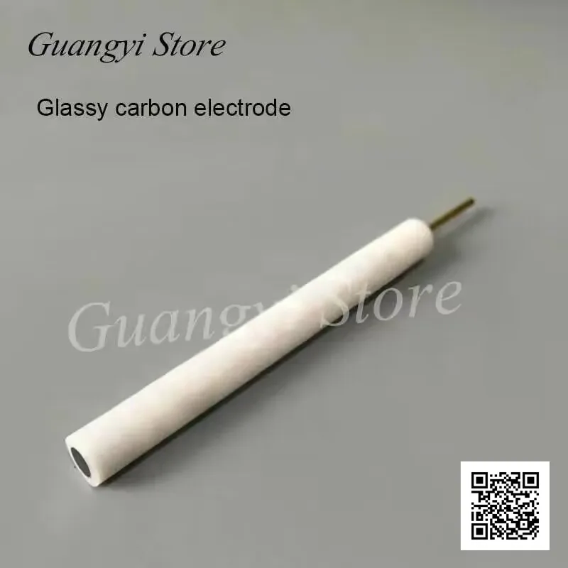 Electrodo de carbono vidrioso electroquímico, varilla de PTFE tipo GC recta/L