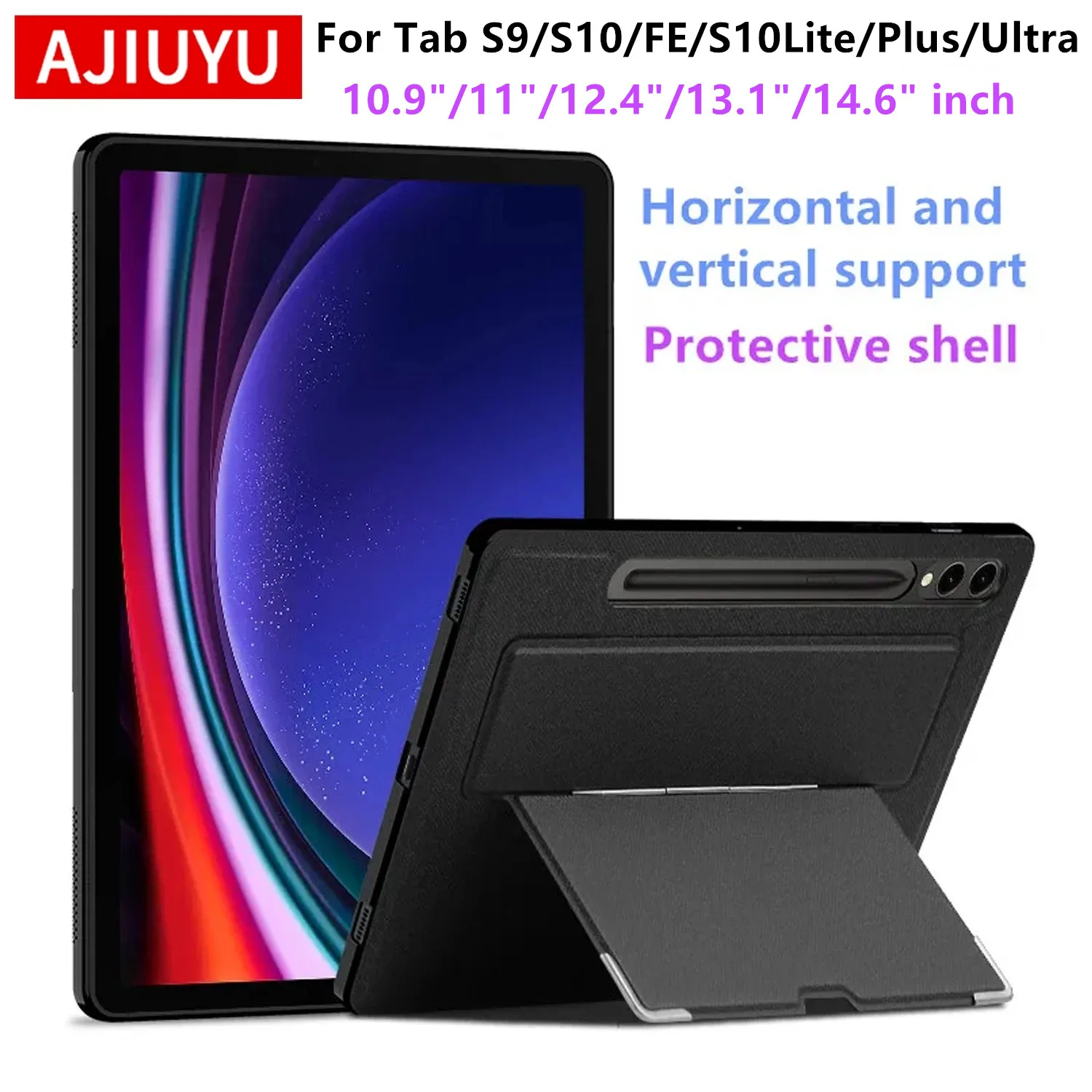 

Case For Samsung Galaxy Tab S9 FE S10 FE S10 Lite 10.9" Stand Cover Shell For Tab S9 S10 FE Plus Ultra 12.4 13.1 14.6" Back Case