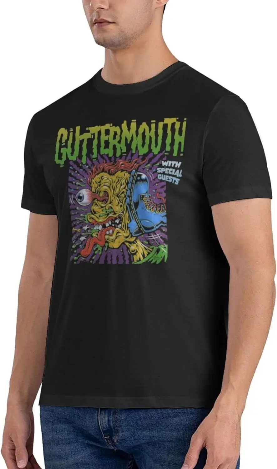 Guttermouth Men's Classic Unisex Cotton T-Shirt for Men & Women, Classic Tee Black