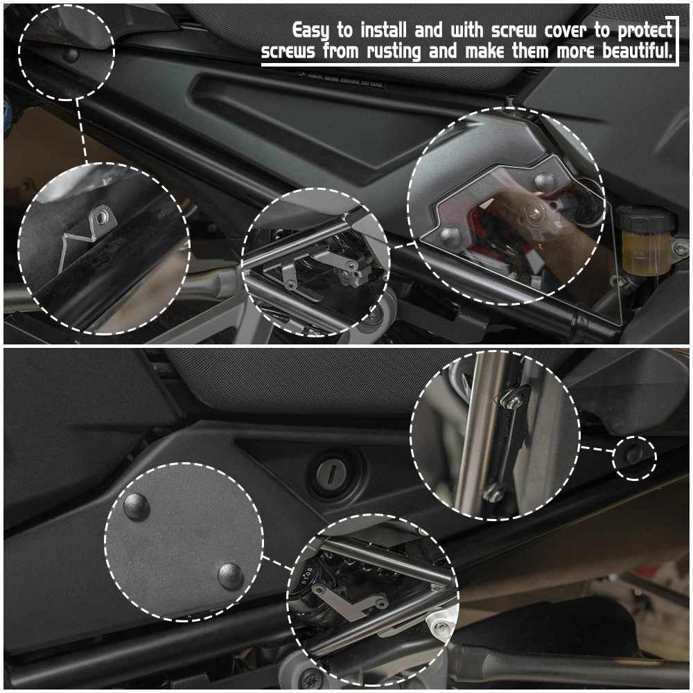 المقعد الخلفي الجانب لوحة هدية غطاء حامي دراجة نارية الملحقات لسيارات BMW F750GS F850GS 2018-2022 2019 ABS البلاستيك دائم