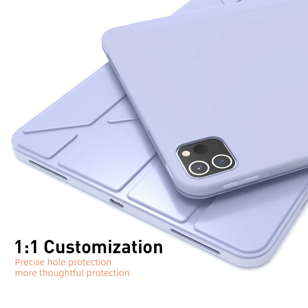 For iPad Pro 11 12 9 Case 2021 Smart Magnetic Flip Stand Soft TPU Back Cover for iPad 2020 2022 Pro 11 12.9 Case Tablet Funda