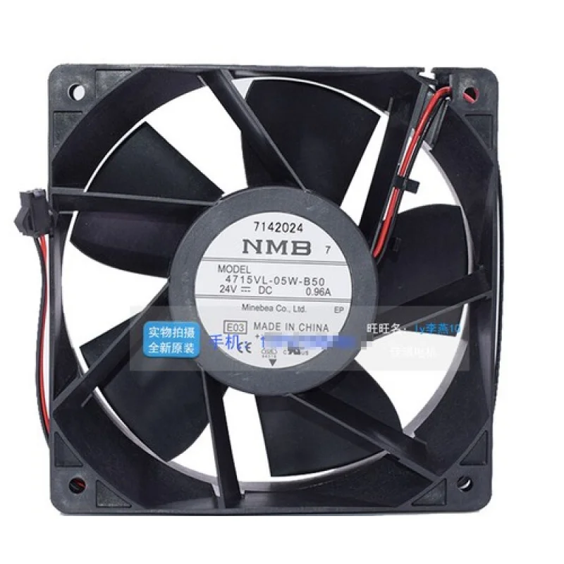 

C 1pcs for NMB 4715VL-05W-B50 12038 24V 0.96A inverter cooling fan