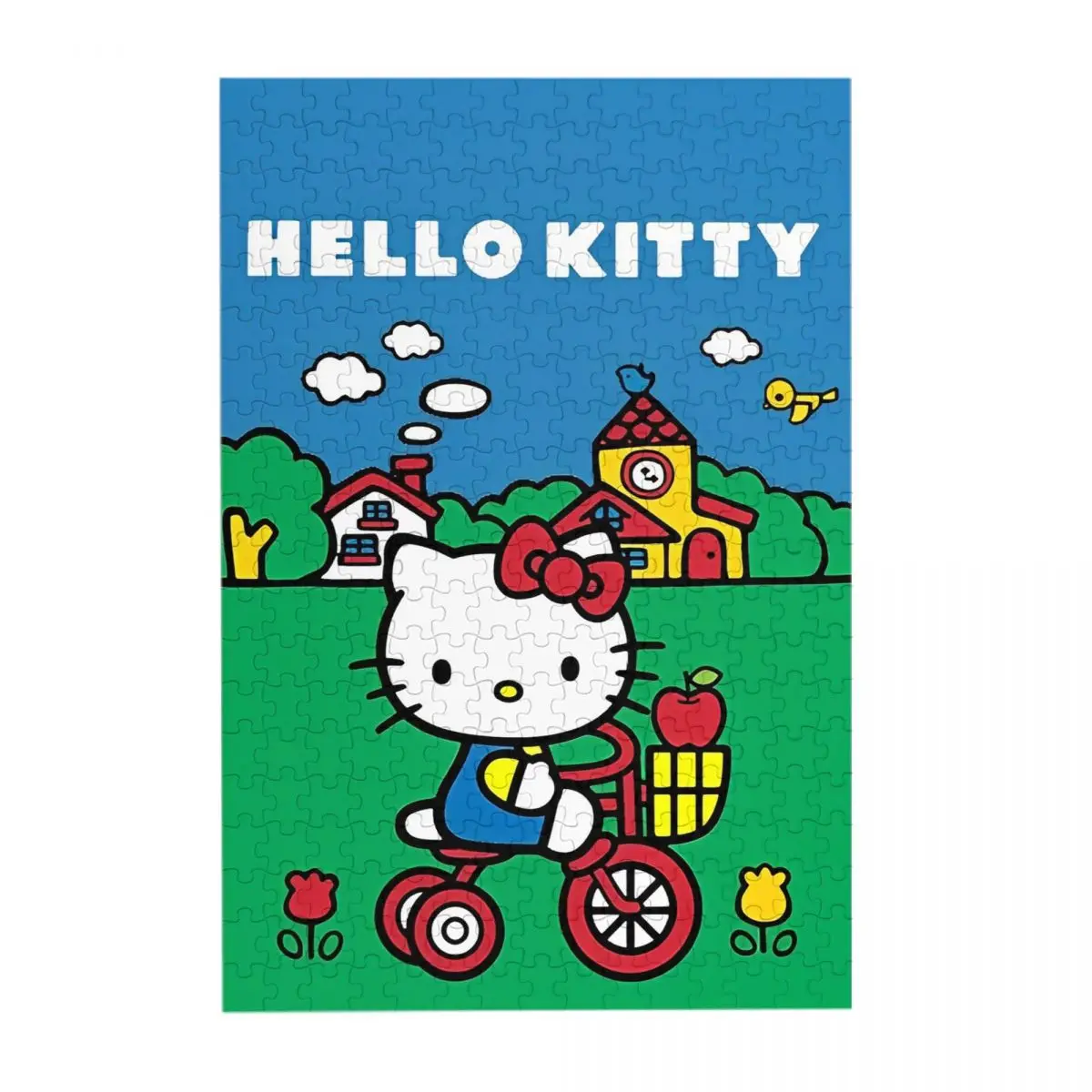 Hello Kitty Jigsaw Puzzle for Kids Cartoon 300-Piece Wooden Puzzles Pieces Fun Learning Gift for Boys Girls