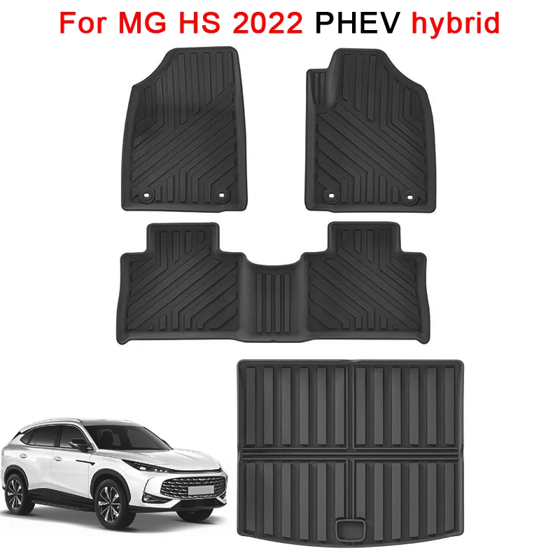 

Car Floor Mats for MG HS 2022 PHEV Hybrid TPE Waterproof Foot Mat RHD Cargo Liner Trunk Mat Right Rudder