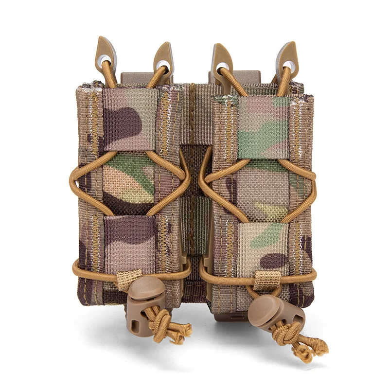 Neue 9mm Doppelmagazintasche für 9mm/.45 Pistolenmagazine, MOLLE Taktische Schnellverschluss-Magazintasche, Jagd- und Gewehrzubehör – Detail 6