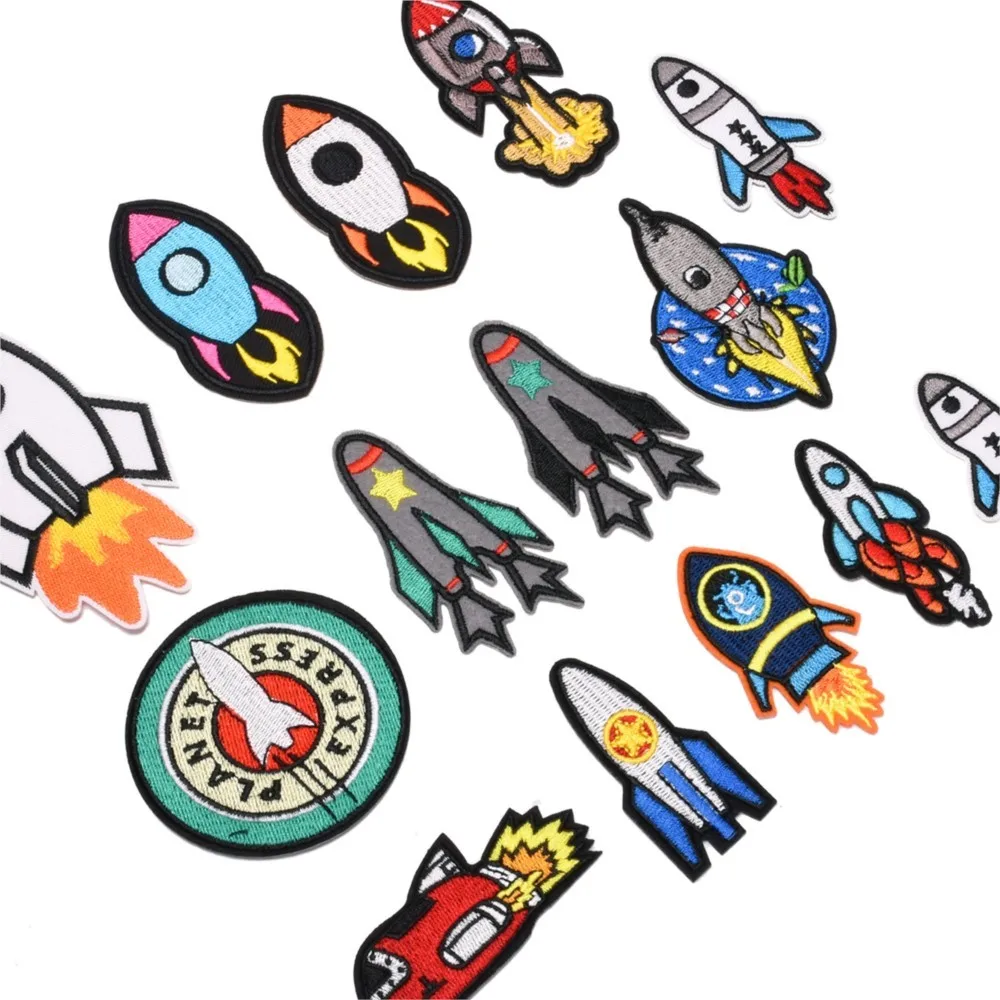 

14Pcs Cartoon Rock Series Iron-On Embroidered Patches for Clothes Hat Jeans Jacket Sew-On Sticker Badges for DIY Fashion