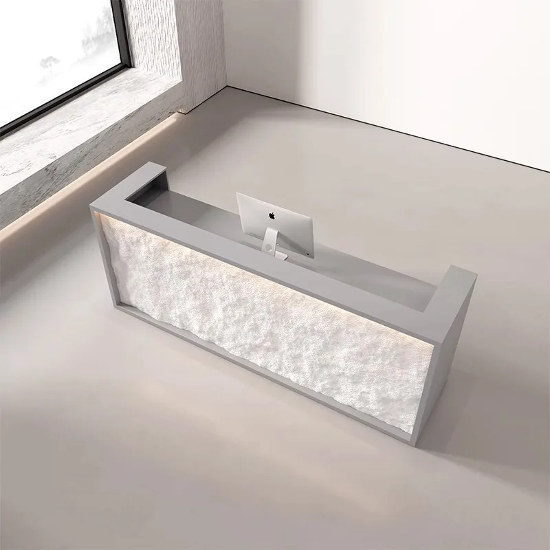 Comptoir de bar de magasin de style nordique, lumière de luxe pour salon de beauté, réception, magasin de vêtements simple et moderne