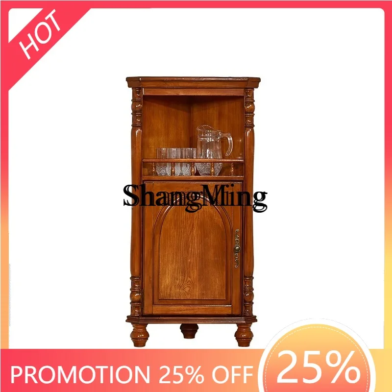 

Угловой шкаф в китайском ретро-стиле из массива дерева, треугольный шкаф для хранения, угловая полка для гостиной.