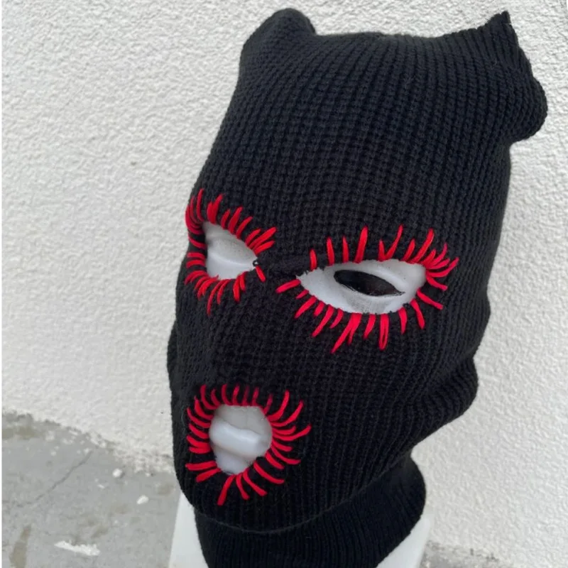 Men Halloween Balaclava Scary Women Knitted Hood Knitted Hat Party Motorcycle Bicycle Ski Cycling Cool Skull Masks