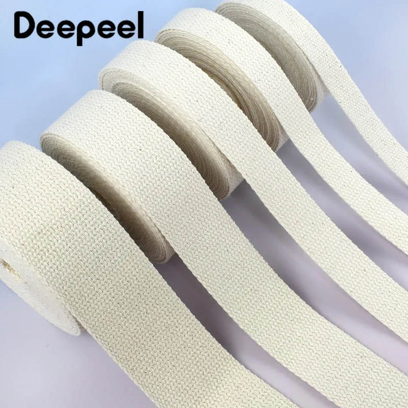 

10/20M 10-50mm Polyester Cotton Webbing Straps for Bags Backpack Belts Ribbon Band Bias Binding DIY Garment Sewing Accessories