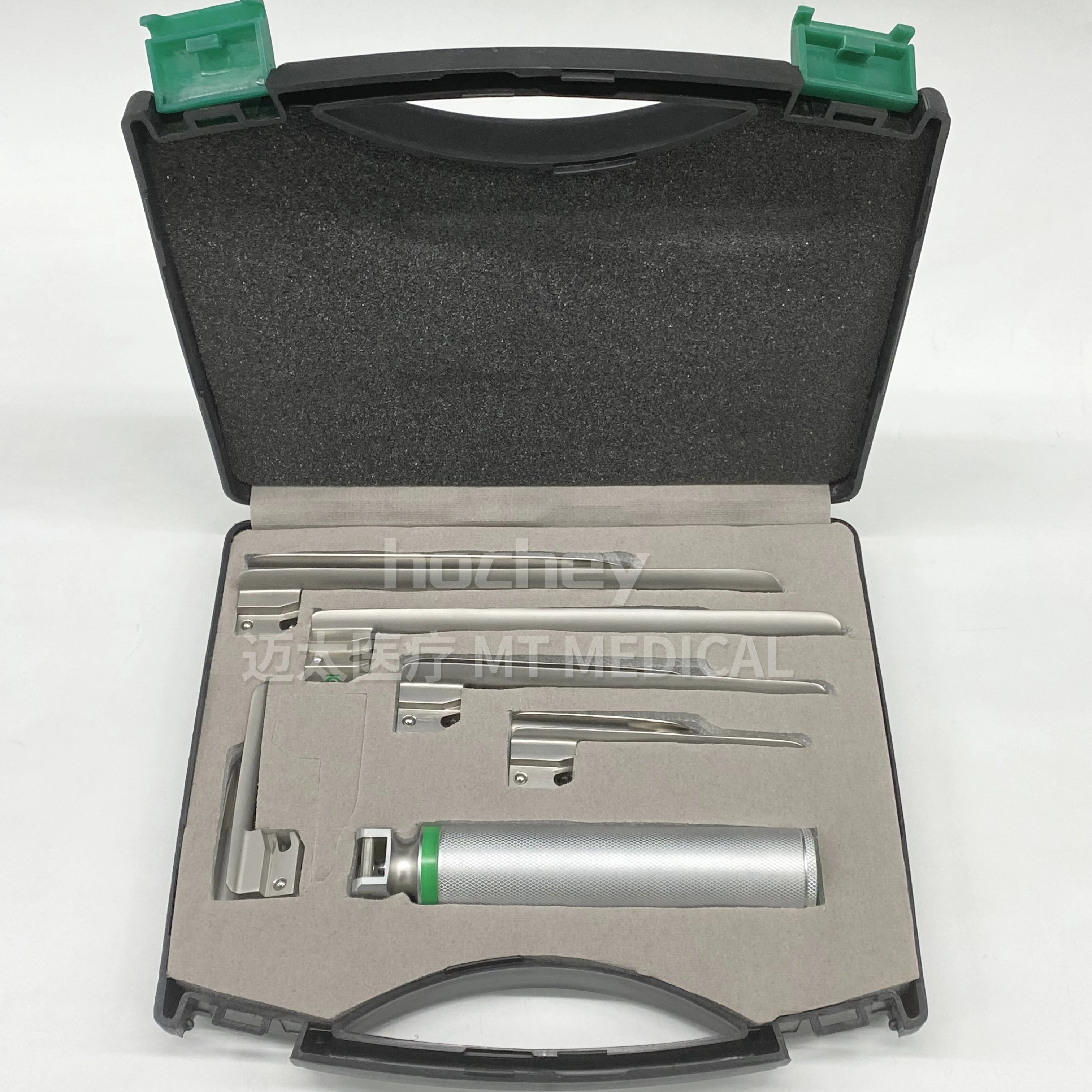 MT MEDICAL Laryngoscope Set with 5 blades Operated Adjustable Throat Detection ENT Conventional Veterinary