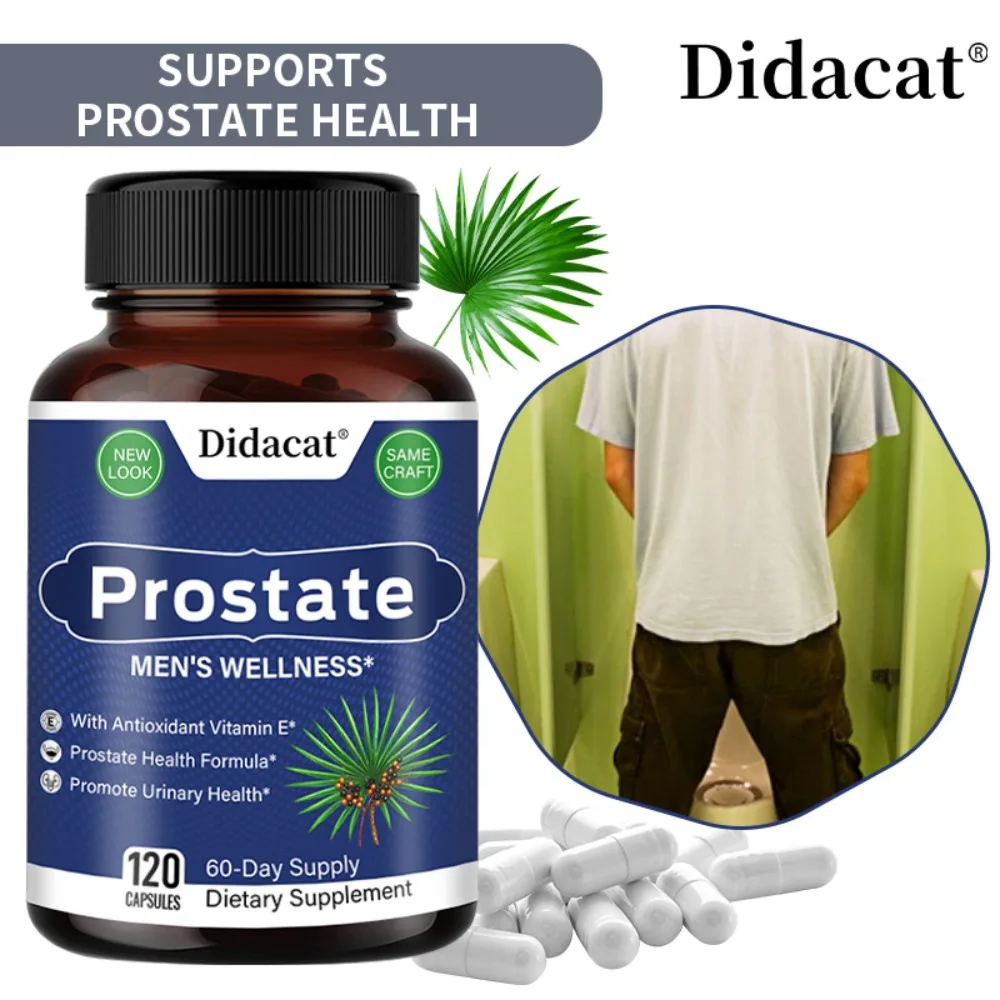 Herbal Prostate Health Supplements for Men, with Saw Palmetto, Promotes Urinary Tract Health, Hair Prostate