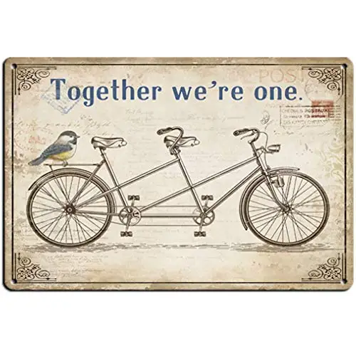 

Original Retro Design Bicycle Tin Metal Signs Wall Art | Thick Tinplate Print Poster Wall Decoration for Graage