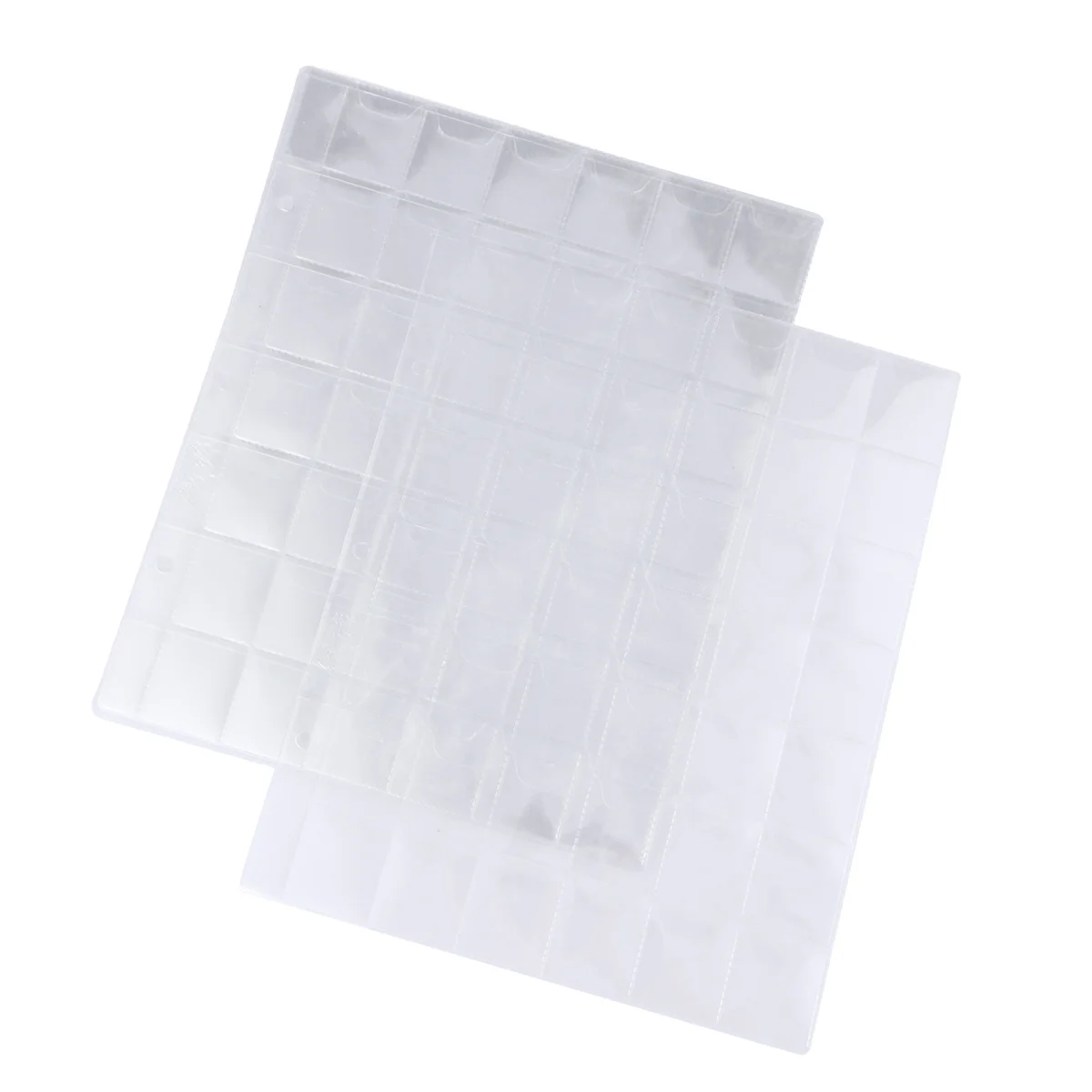 10Pcs 42 Pockets Transparent Coin Collection Pages Strong PVC Coin Albums Inner Refill for Numismatic Storage Display Book