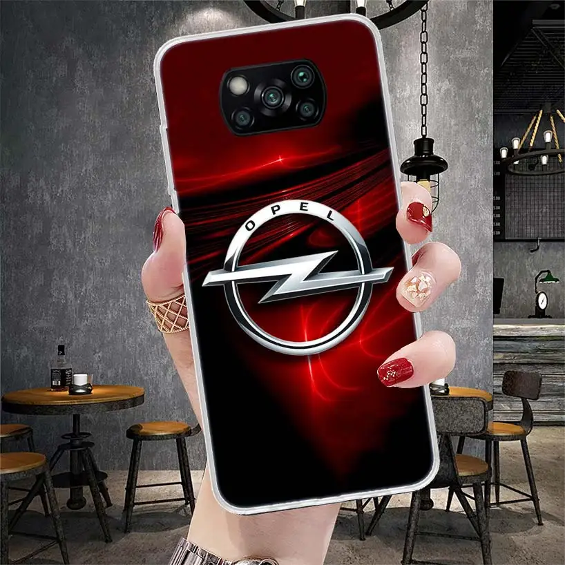 Opel Logo Car Phone Case For Xiaomi Redmi 15C 15 13C 13 Poco X5 X6 X7 F7 M7 M8 Pro X3 12C 12 10C 10A 10 9T Fundas Redmi 15C 15 1