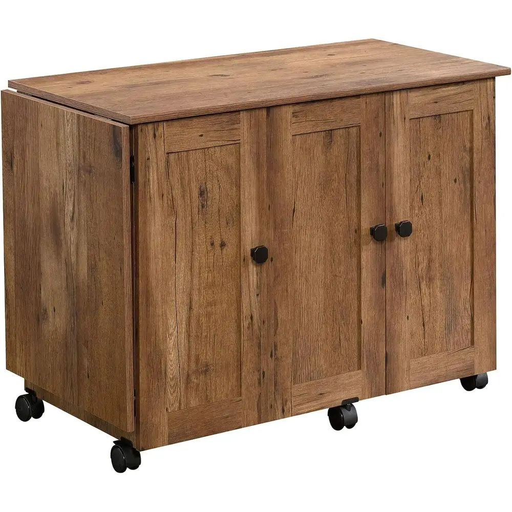 

Универсальный шкаф для хранения/тумба для шитья/тележка для инструментов/шкаф для кладовой, винтажный дубовый оттенок