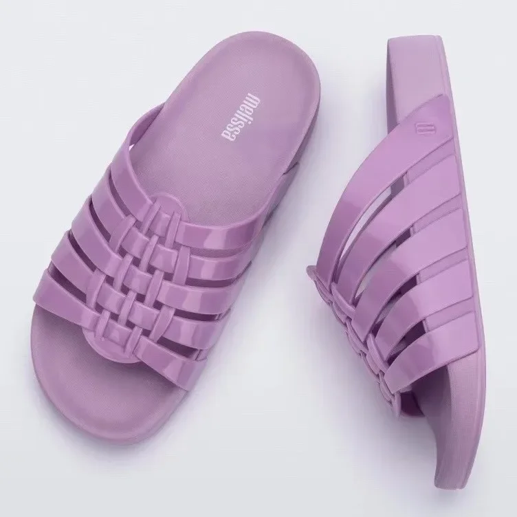 شبشب ميليسا داخلي ناعم من الأسفل ملابس منزلية عصرية للحمام مضادة للانزلاق مريحة من مادة PVC المنسوجة سهلة الارتداء للارتداء غير الرسمي #3