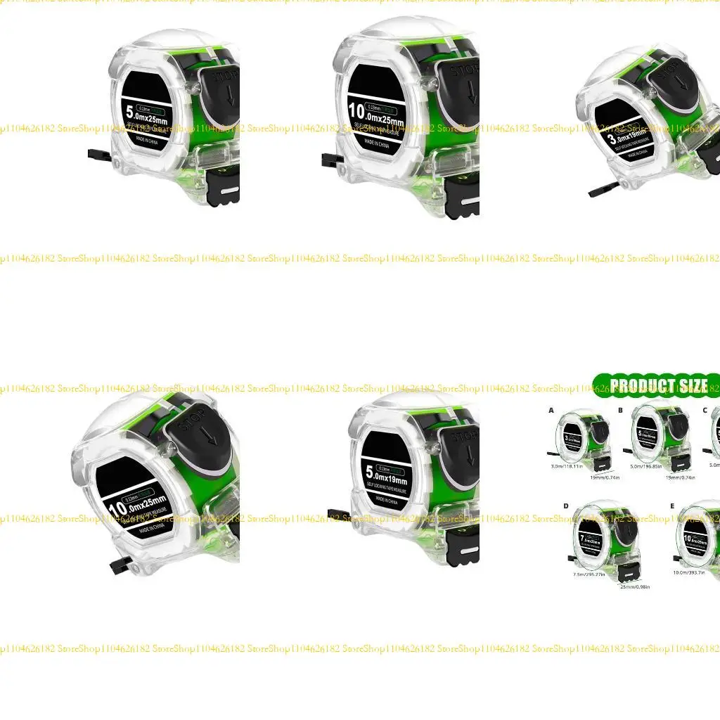 

Q2Q4 Clear Auto Lock Measuring Tape Sturdy And Portable Design Measuring Tool