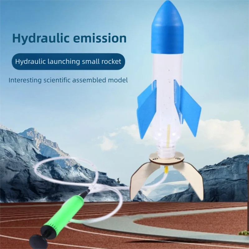 DIY rociadores de cohetes de juguete, cohete contra salpicaduras de agua, juguete para jugar en el agua al aire libre, Kit de experimentos científicos y juguete de modelo educativo para regalo