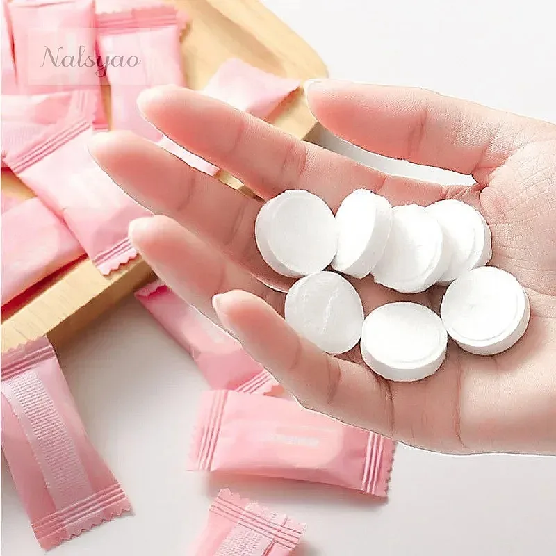 Outdoors Moistened Water Wet Wipe Compressed Towel 50/100pcs Disposable Portable Travel Non-woven Cleansing Face Towel Tissues