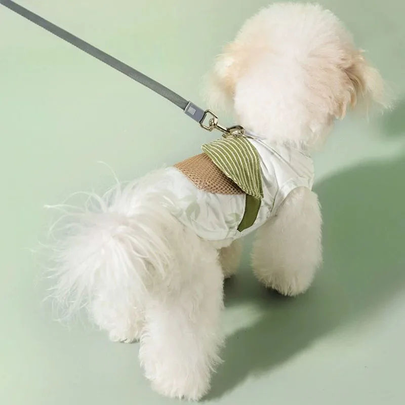 Cool Summer Pet Dog Vest Sleeveless Traction Apparel Puppy Outdoor Leashable Clothes Pet Clothing Teddy Two Leg Pullover Shirt