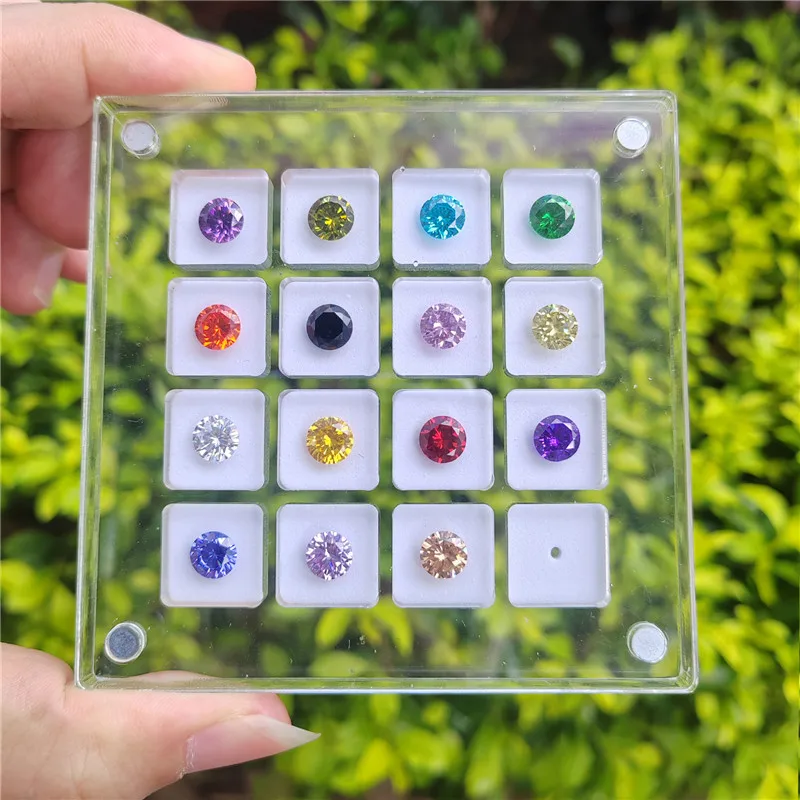 New acrylic gem storage box, creative diamond display box, Diamond box with magnet cover,colorful gems Box wholesale