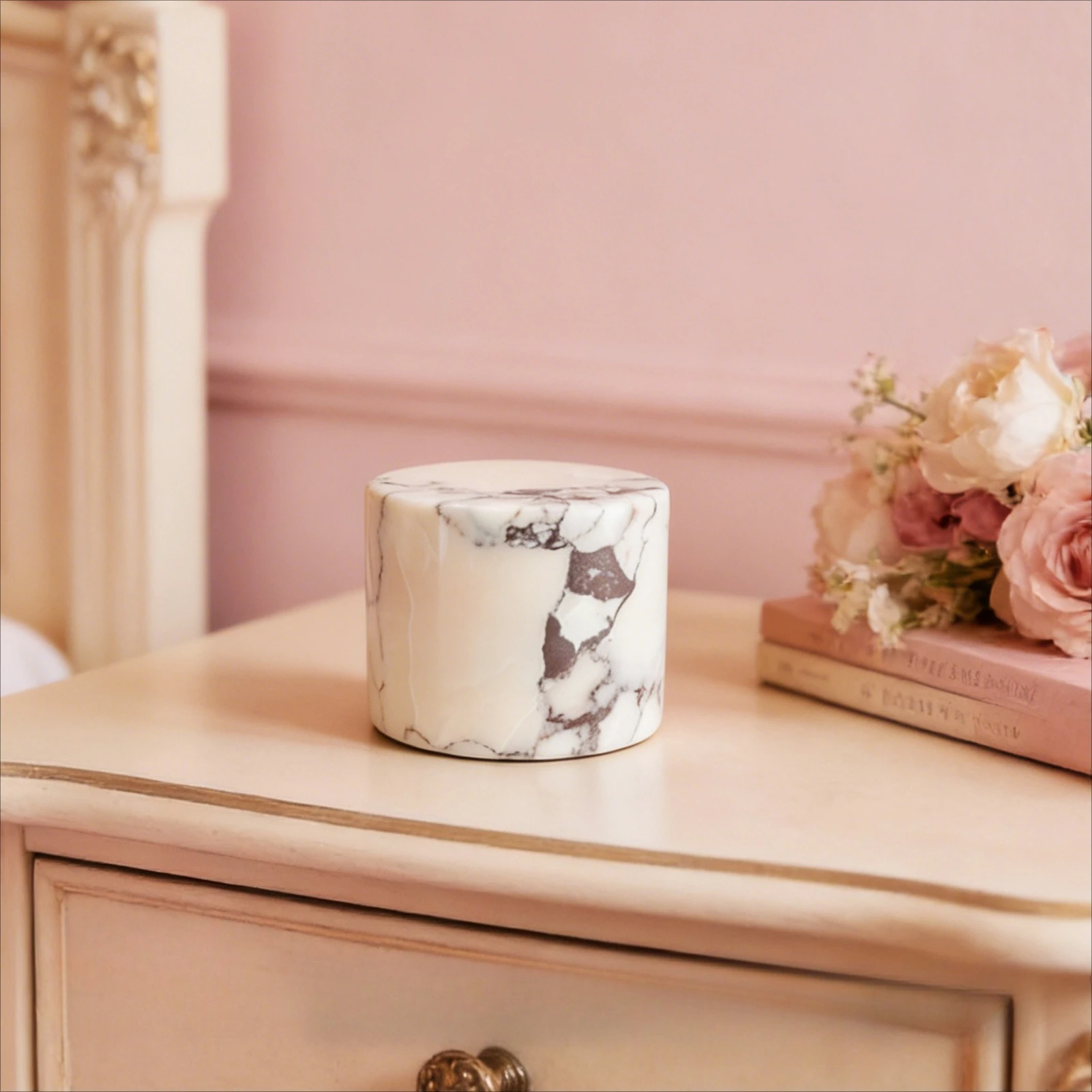 Tap‑Activated Night Light Marble Texture Multi‑Color Table Lamp Household Bedroom Desktop Bedside Ambient Lamp