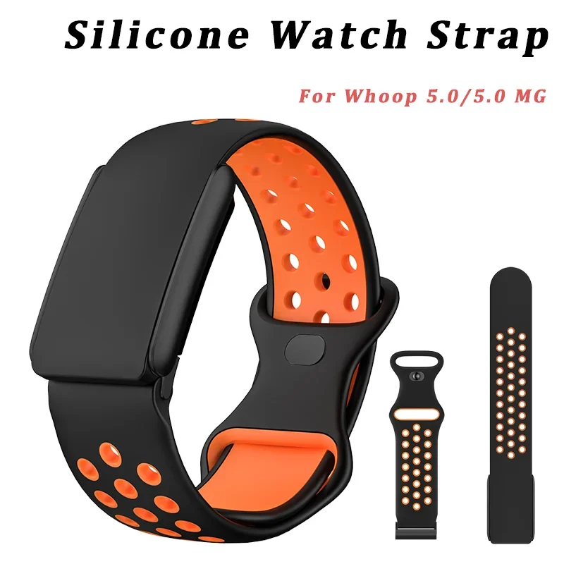 

For Whoop 5.0 Watch Straps Soft Silicone Bands Compatible with WHOOP ONE Wristband Fitness Tracker Whoop Life ECG Straps