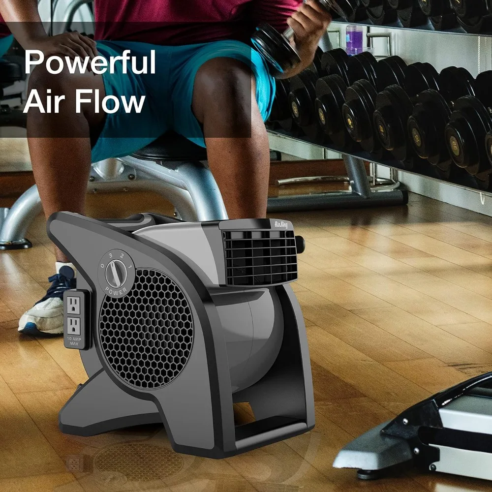 9555 3단 속도 상업용 회전 송풍기, 1/13마력, 회색 마감