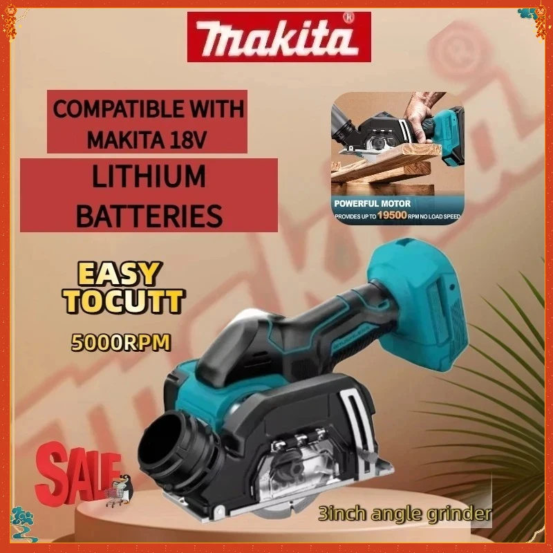 ماكيتا 3 بوصة بدون فرش صغيرة بدون فرش زاوية طاحونة لاسلكية أداة القطع الكهربائية قطع منشار دائري أداة كهربائية