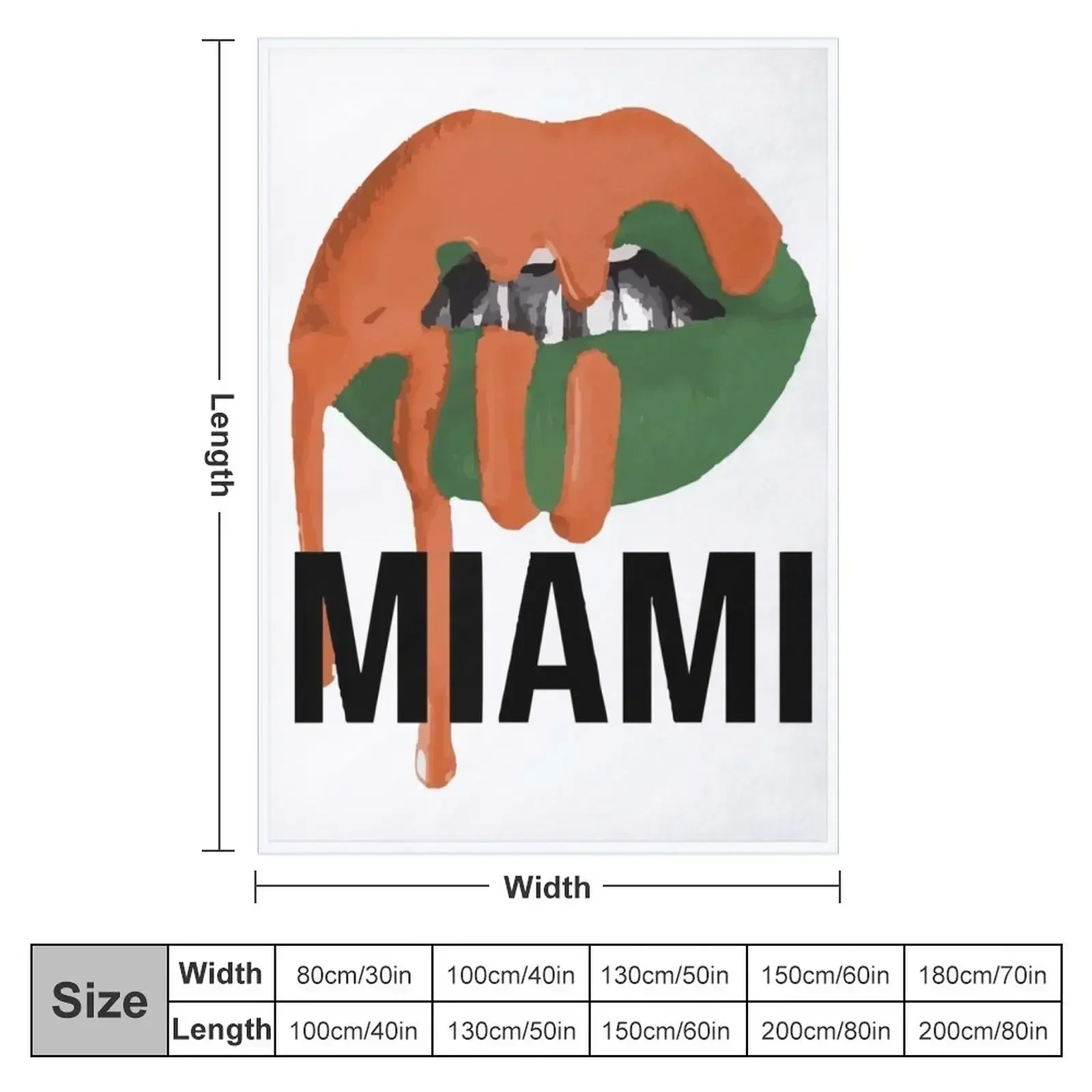Univeristy of Miami Varsity Lips Throw Blanket Polar Blankets For Bed Luxury Brand Furry Bed covers Blankets