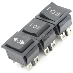 1PCS KCD4 25X31mm Black Rocker Switch 6 Pin 3 Position ON-OFF-ON Double Reset/Latch Switch 16A 250V 20A 125VAC