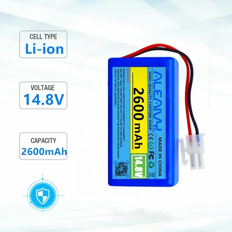 

NEW 14.8V 2600mAh Lithium Battery For ILIFE A4 A4s V7 A6 V7s Plus Robot Vacuum Cleaner ILife 4S1P real Capacity