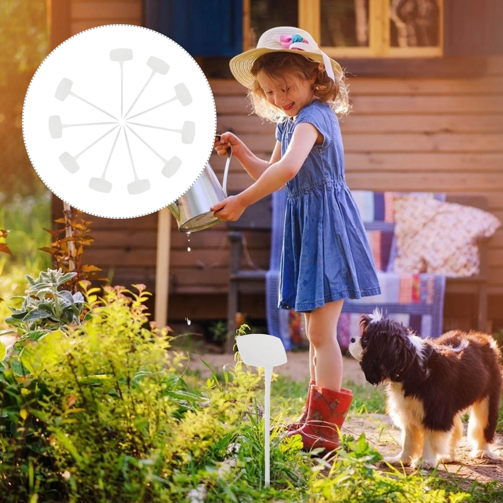 

10Pcs Plastic Plant Label T-Type Garden Marker Waterproof Long-Lasting Plant Tag for Nursery Greenhouse Flower Garden Ground