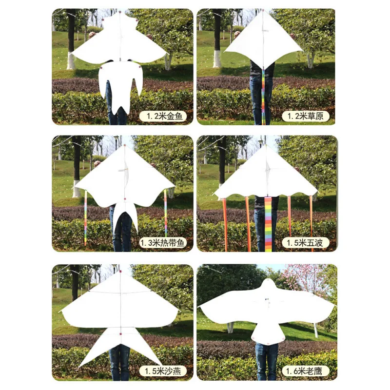 

DIY Kite Set Grassland Kite Breeze to Fly Children Adult Kites String 100M Painting Course Fun Sports Toys with Paint Tray Brush