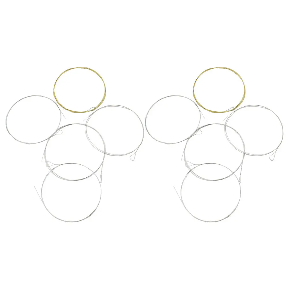 

5pcs 2 Sets Stainless Steel Banjo Strings Bronze Wound Pure Tone For Indoor Outdoor Performances Replacement Music Instrument