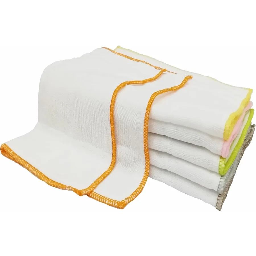 

6 Pack Cotton Dish Cloths Ultra Absorbent Quick-Drying Cleaning Cloths Reusable and Eco-Friendly Dish Rags for Kitchen Use