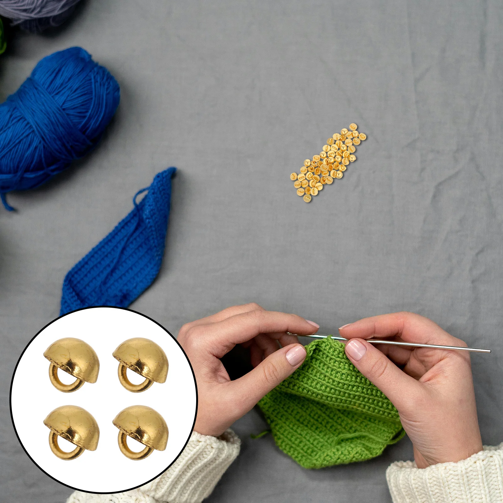 

50pcs Mini Metal Shank Buttons 4Mm Bronze Mushroom Dome For Diy Clothes Craft Projects Sewing Accessories Half Round