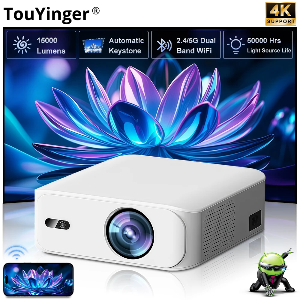 Touyinger L9 Portable Mini Projector  FHD 1080P Full HD Beam 4K Video WiFi Movie Home Theater