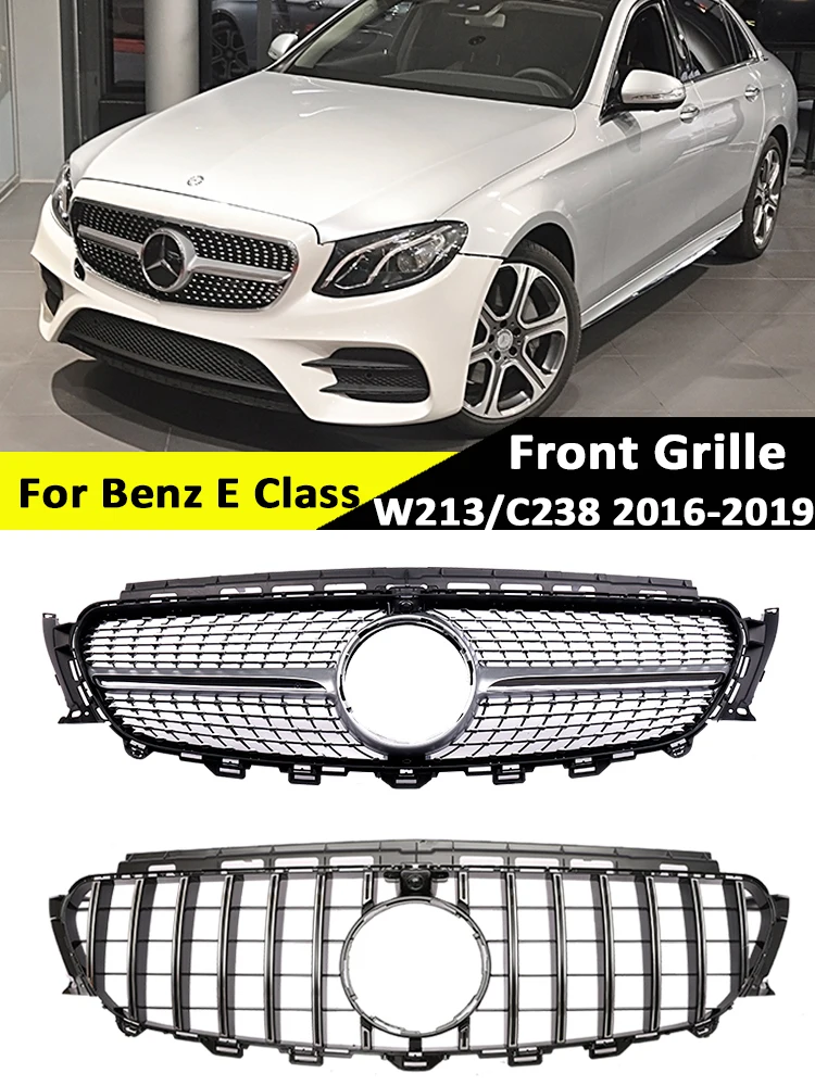 

E53 E63 Front Bumper Grill Style For Mercedes Benz AMG Line E-Class W213 C238 180 260 300 320 350 GT Grille 2016 2017 2018 2019