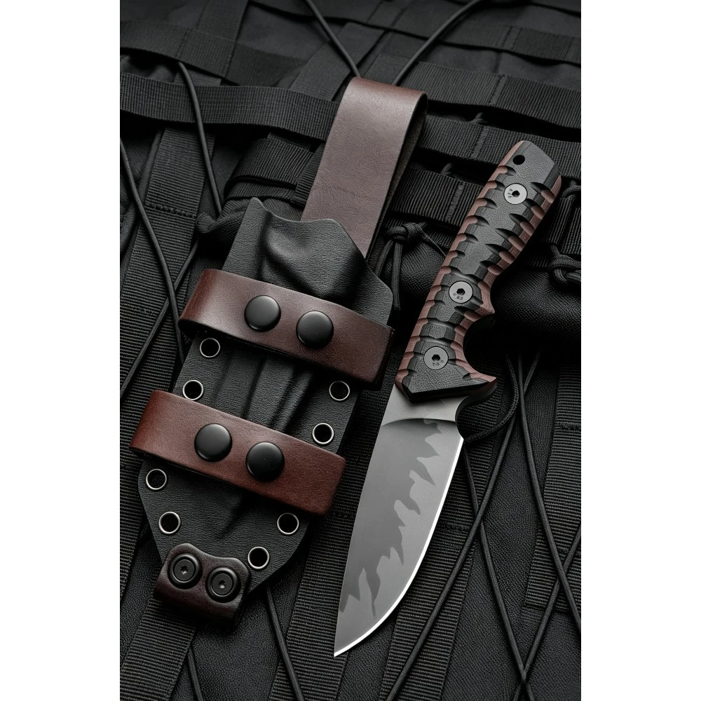 High-quality Steel Fixed Blade, Outdoor Knife, Camping Knife, High-hardness Stainless Steel Integrated Spine with Sheath