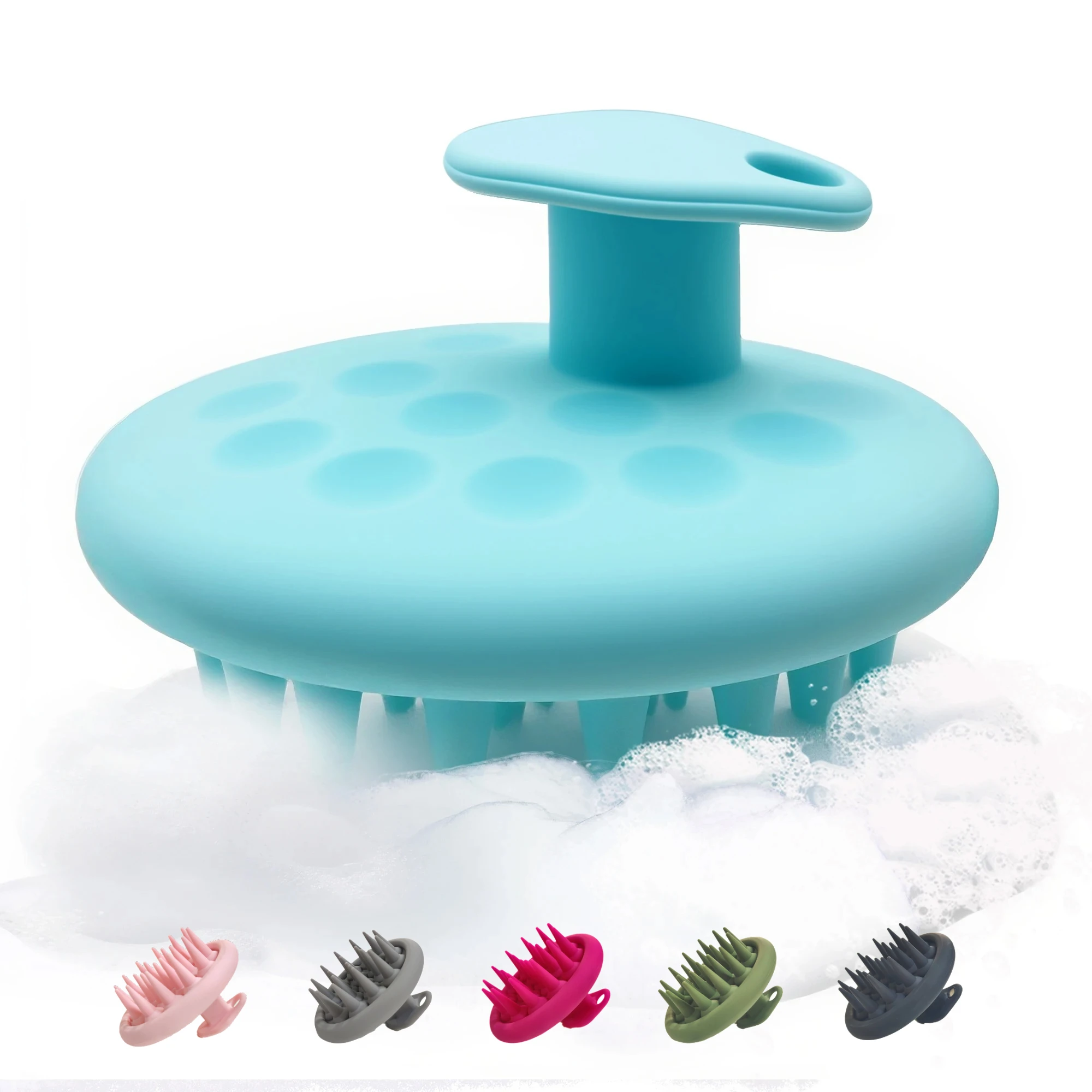 

Силиконовая щетка для шампуня, массажер для кожи головы, инструмент для массажа головы с мягкой щетиной, расческа для мытья волос, ванна, душ, уход за телом, салон