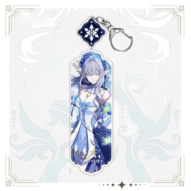 New Genshin Impact Acrylic Pendant Anastasya Ronova Vesna Odette Skirk Hanging Keychain Bag Pendant Celebrate Keyring Gift