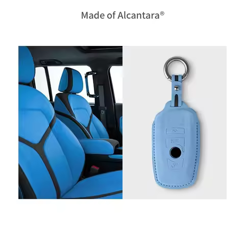 Italy Alcantara For BMW F20 F30 F31 F34 F32 F36 G20 G30 F10 F11 F07 G11 X1 X3 F25 X4 F26 X5 F15 X6 F16 X7 I3 M3 Key Case Cover