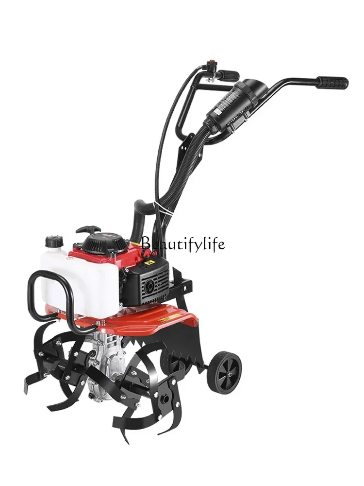 

Imported small multi-functional micro-tiller four-stroke gasoline soil loosening trench plowing