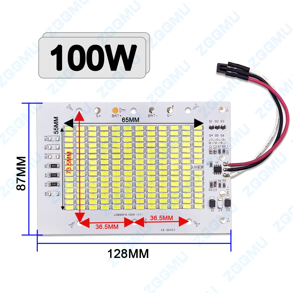 30W 50W 100W Floodlight Solar Panel Integrated Home Garden Light Accessories Split LED Light Floodlight Controller