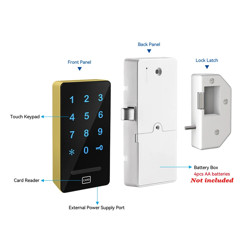 Smart Cabinet Lock Bluetooth TTLOCK 13.56Mzh IC Mini Lock Drawer Lock Wardrobe Closet Locker Optional Wifi gateway